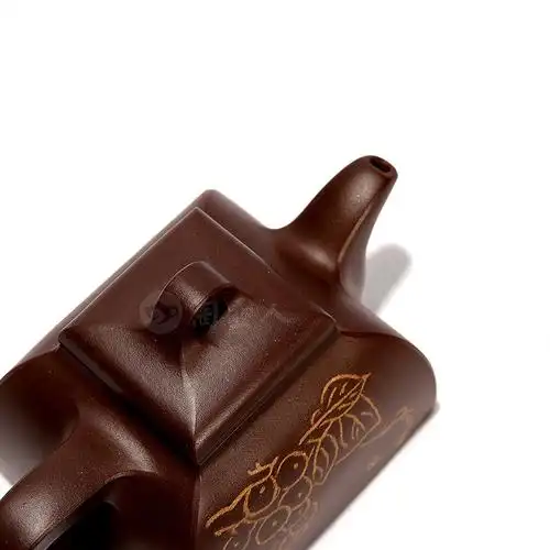 宜兴名家何燕萍紫砂壶作品《嵌泥汉方壶》原矿全手工优惠全场包邮真品