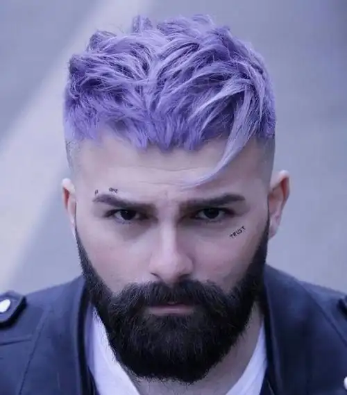 喜欢病气系帅哥的感觉吗?不妨试试看这个大胆的蜜雾紫色吧!