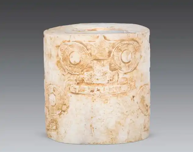 0703 良渚 兽面纹玉琮