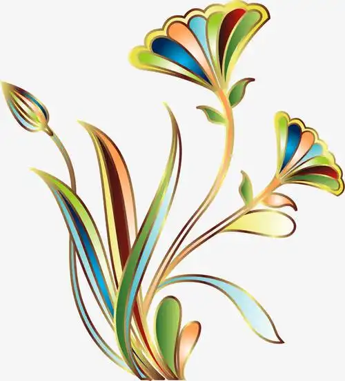 手绘简易花朵海报素材免费下载_觅元素