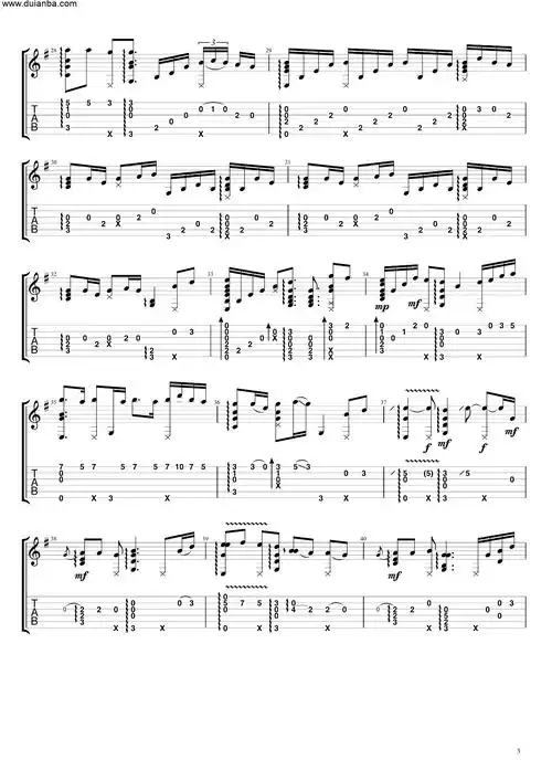 seeyouagain指弹吉他谱独奏六线谱吉他指弹演示