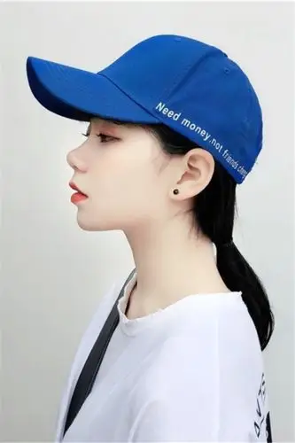 韩版夏天帽子侧面小字母鸭舌帽休闲百搭ins风男女遮阳弯檐棒球帽情侣