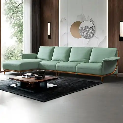 新中式乌金木真皮沙发头层牛皮现代轻奢大小户型高端实木客厅组合