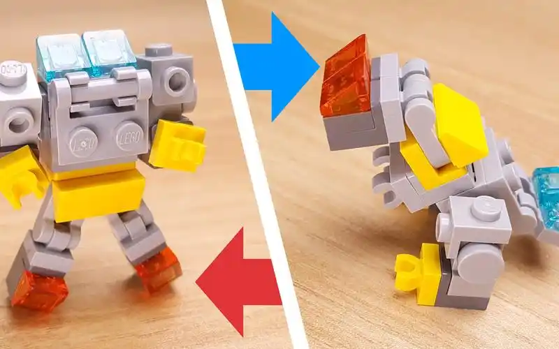 乐高迷你霸王龙变形金刚^^_哔哩哔哩_bilibili