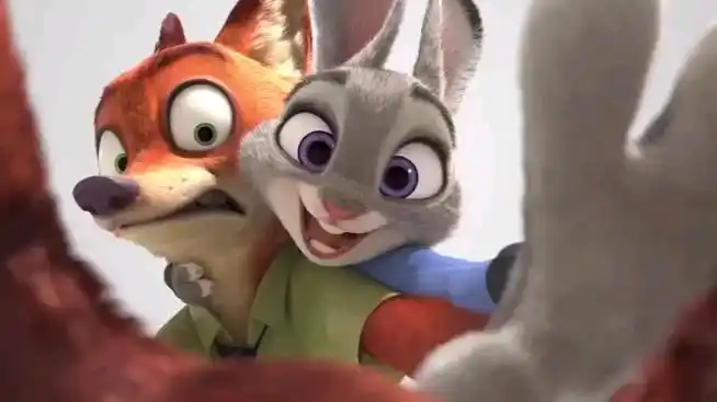 兔朱迪与狐尼克自拍 迪士尼最强cp