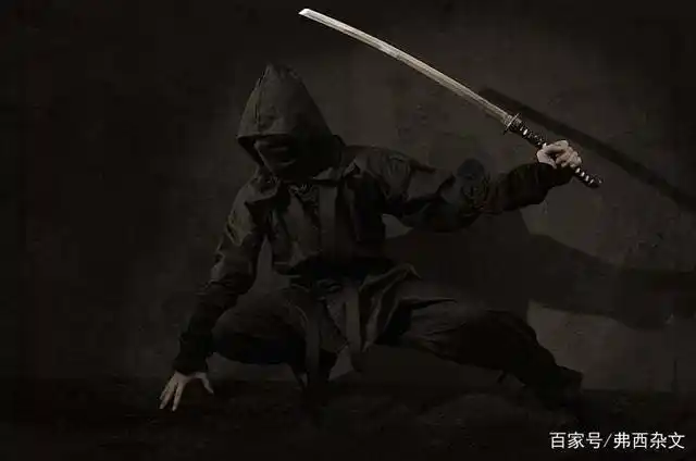 在梦中惊醒,一下子坐起来,看见一个蒙面黑衣人拿着刀走进来,于是又