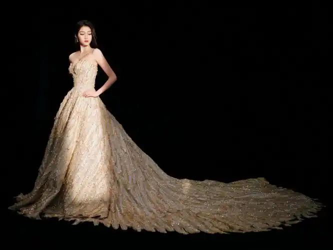 关晓彤跨年舞台好梦幻##关晓彤鎏金羽翼礼服##关晓彤如果时间有芭钮