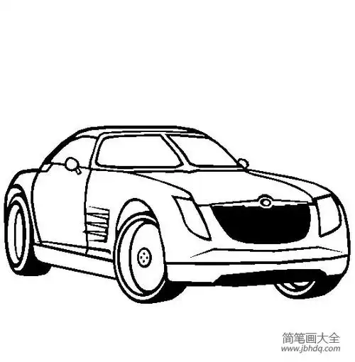 小汽车简笔画克莱斯勒crossfire简笔画图片