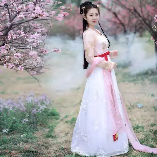 如梦霓裳日常汉服女装对襟齐腰襦裙[蝶恋花]绣花中国风非古装夏季