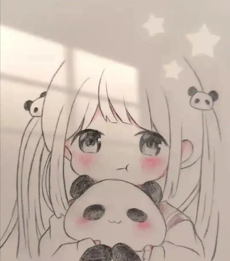 熊猫小女孩#动漫人物绘画 - 抖音
