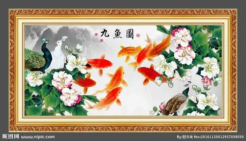 九鱼图图片