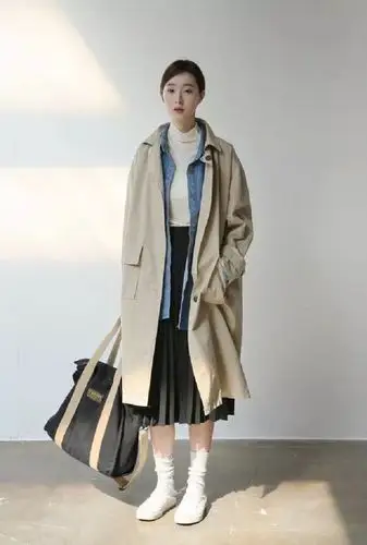 冬天就要大衣配裙子