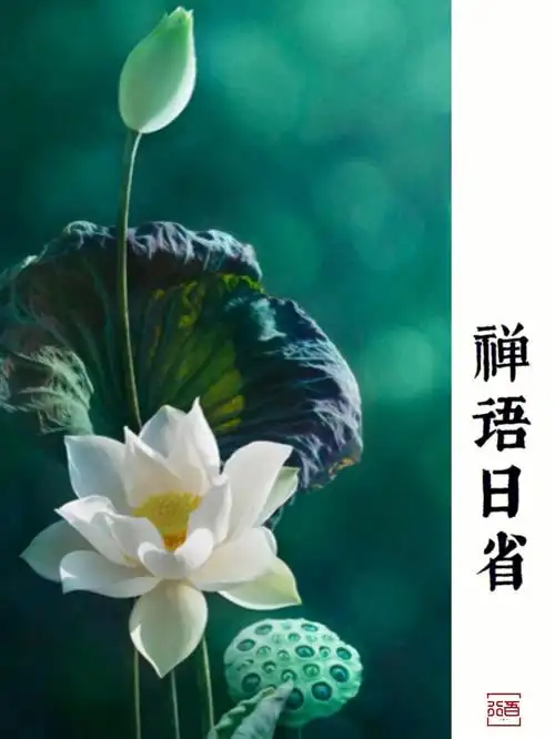 莲静心禅语莲万事从口出不可随意言