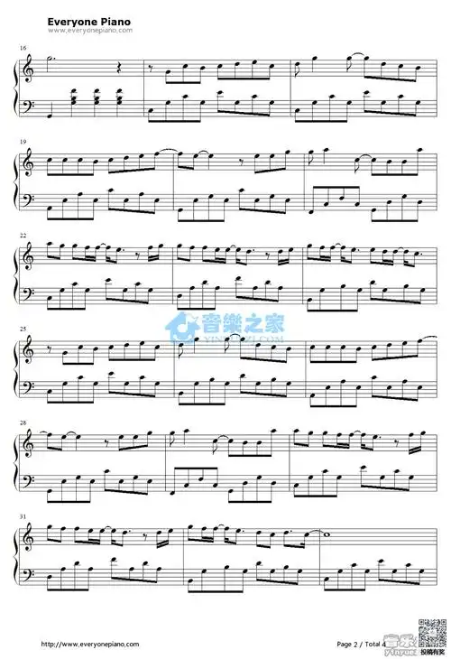 周杰伦枫钢琴谱及歌词