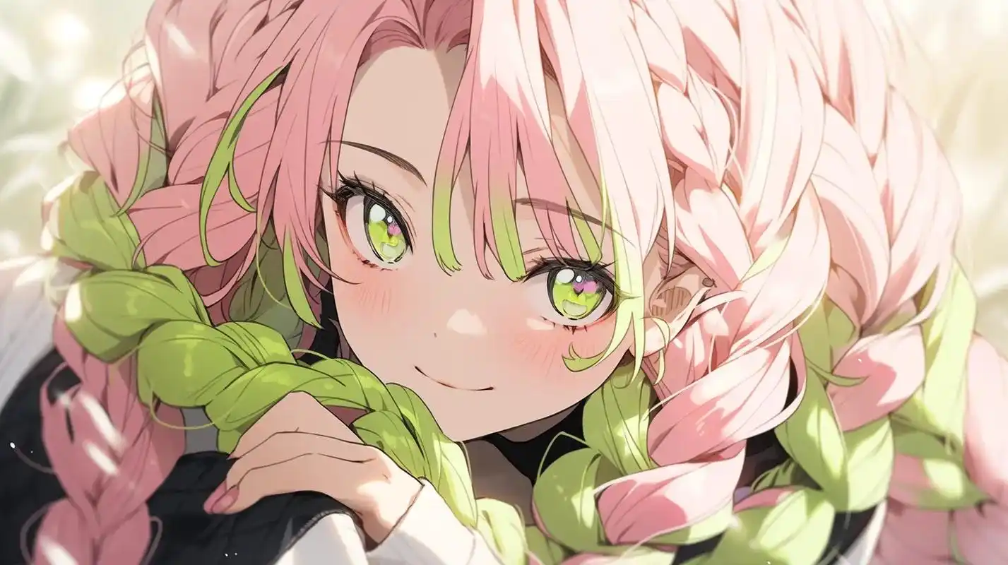 鬼灭之刃超清壁纸-恋柱-甘露寺蜜璃3.抖音搜索「壁纸猫」进去 - 抖音