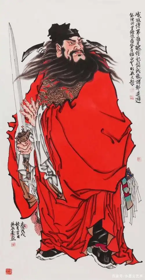 杨航最新国画作品「钟馗神威图」