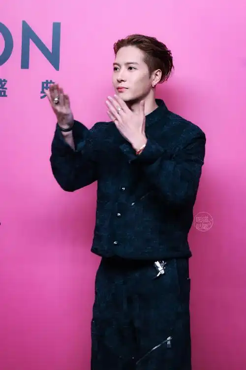 王嘉尔棕发大背头##王嘉尔lv品牌代言人