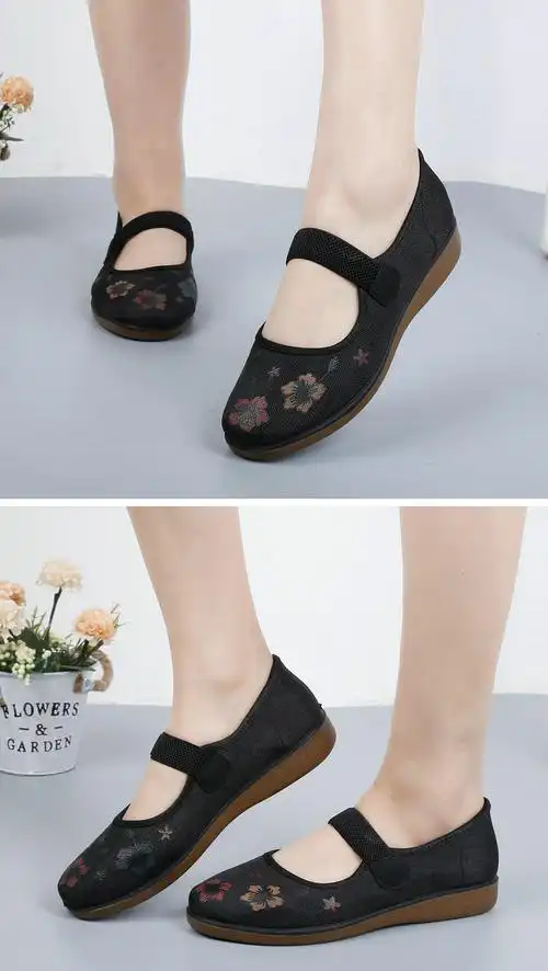 裹脚老太太鞋布鞋小脚鞋三寸金莲小码老北京女鞋老人鞋平底奶奶鞋软底