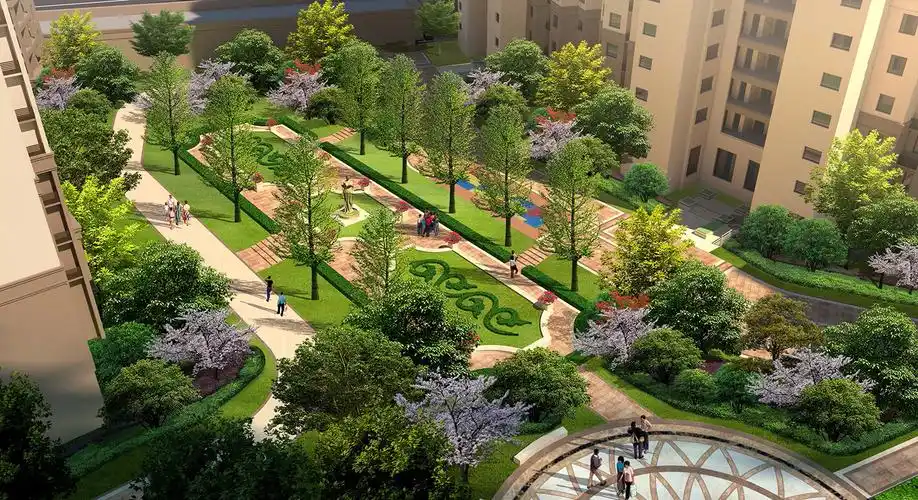 住宅小区景观设计效果图7