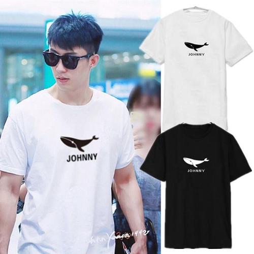 黄景瑜同款短袖t恤许魏洲上瘾周边鲸鱼半袖宽松衣服男女情侣衫