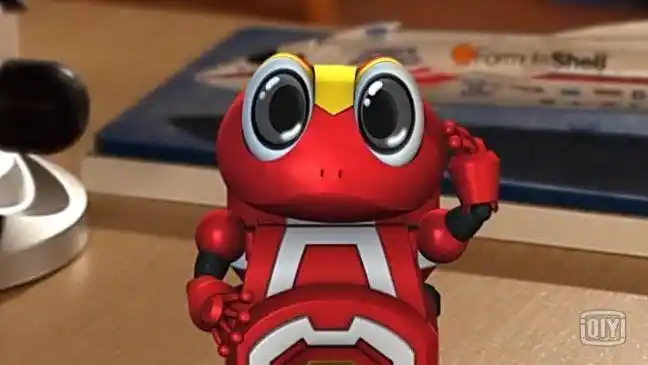 快乐酷宝:小宝看见地球人,原地定住,还挺先进的