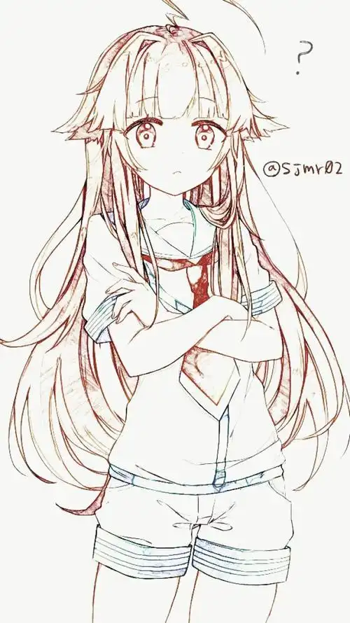 二次元人物简笔画颜色