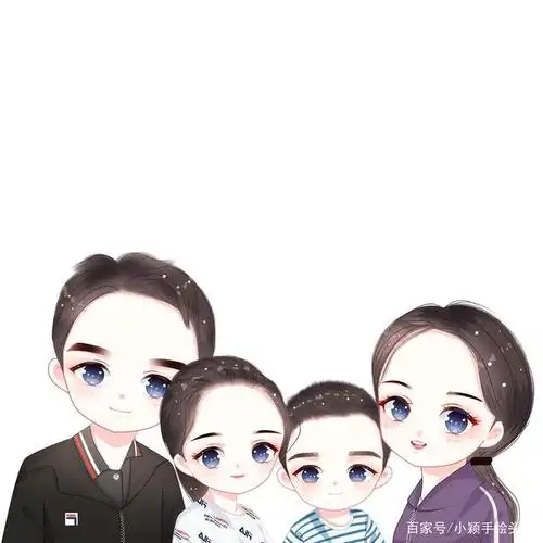 头像设计,一家三口,四口亲子头像,微信头像合集