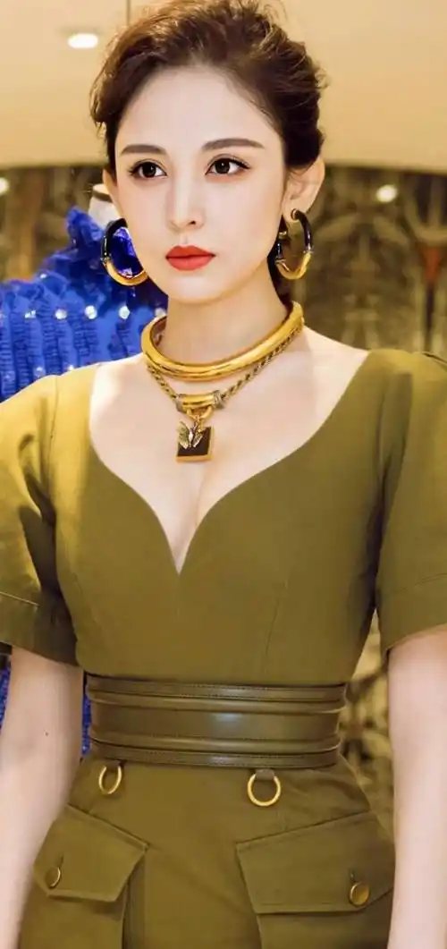 古力娜扎身穿黑色露肩衣裳,搭配黑白叠子短裙,大秀自己的曼妙身材-爱