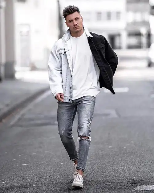 牛仔夹克配什么裤子牛仔裤配牛仔夹克如何搭