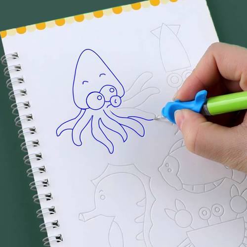 儿童弱视训练描图册弱势训练描画描虚线画幼儿画线0基础学画画本