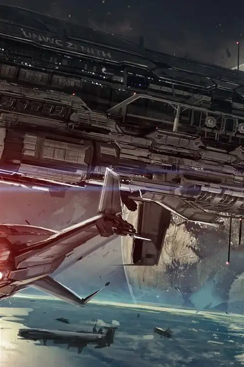 太空飞船,太空,星球,科幻艺术图片 5k