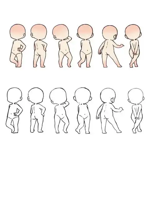 q版人体临摹练习