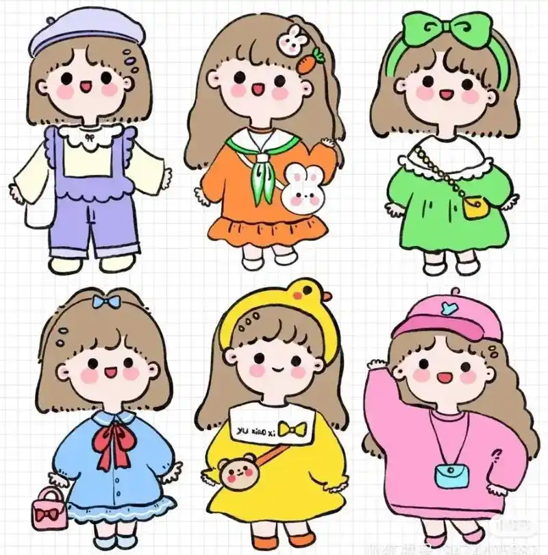 女孩简笔画.#简笔画 #图文伙伴计划 可爱女孩简笔 - 抖音