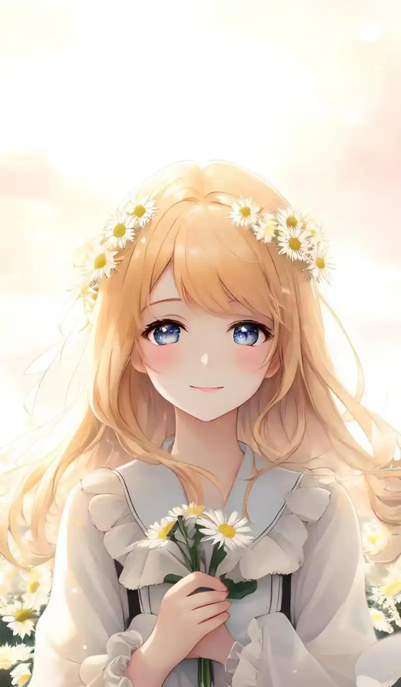 小清新雏菊少女壁纸头像.#创作灵感 #二次元美图壁纸大全 # - 抖音