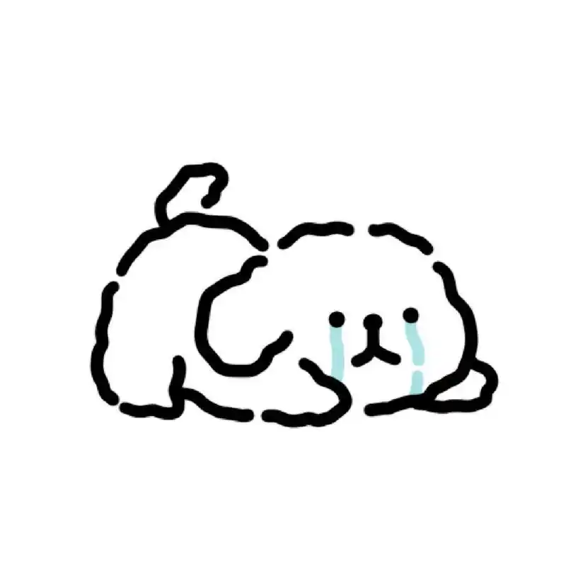 二创线条小狗 为了哄女朋友画的一些个线条小狗表情包