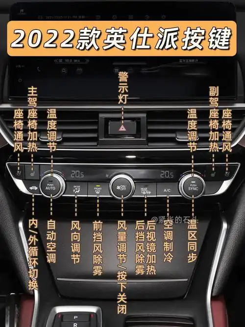 2022款本田英仕派按键按键说明图解来啦