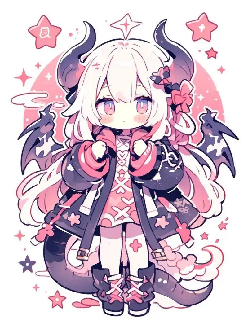 q版龙拟人小萝莉  夏日滤镜