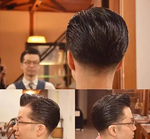 男士渐变背头发型图片大全_发型图片