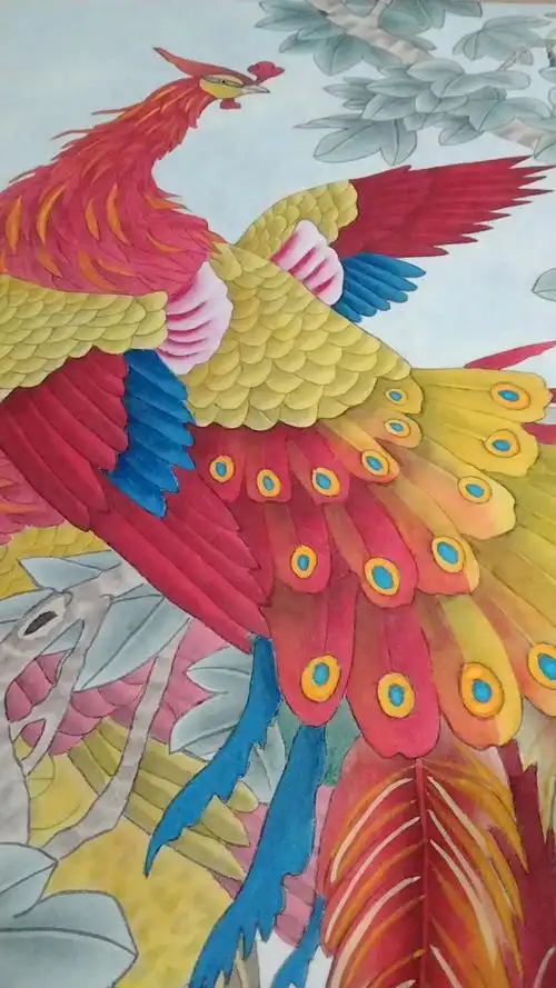 工笔画(百鸟朝凤)