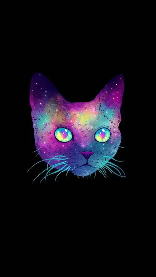 唯美黑色系创意插画高清手机壁纸