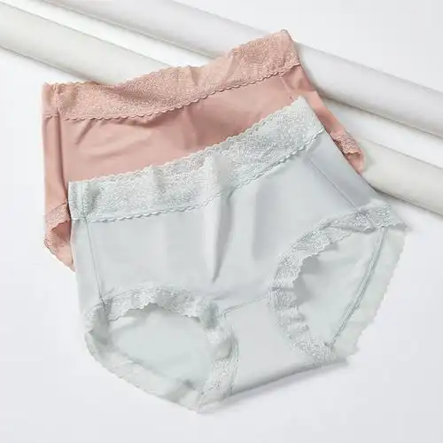 猫人女士内裤冰丝无痕中腰轻薄透气少女生三角短裤2023新款面膜短裤