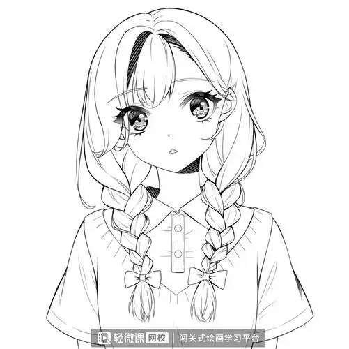 零基础学画画教程:漫画少女头发画法