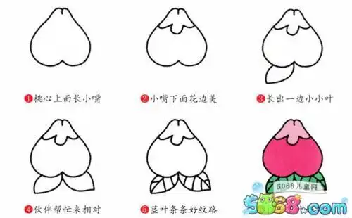 100种水果简笔画步骤图桃子 简笔画图片大全-普车都