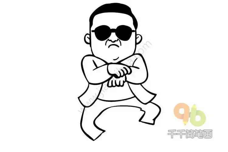 鸟叔绅士简笔画