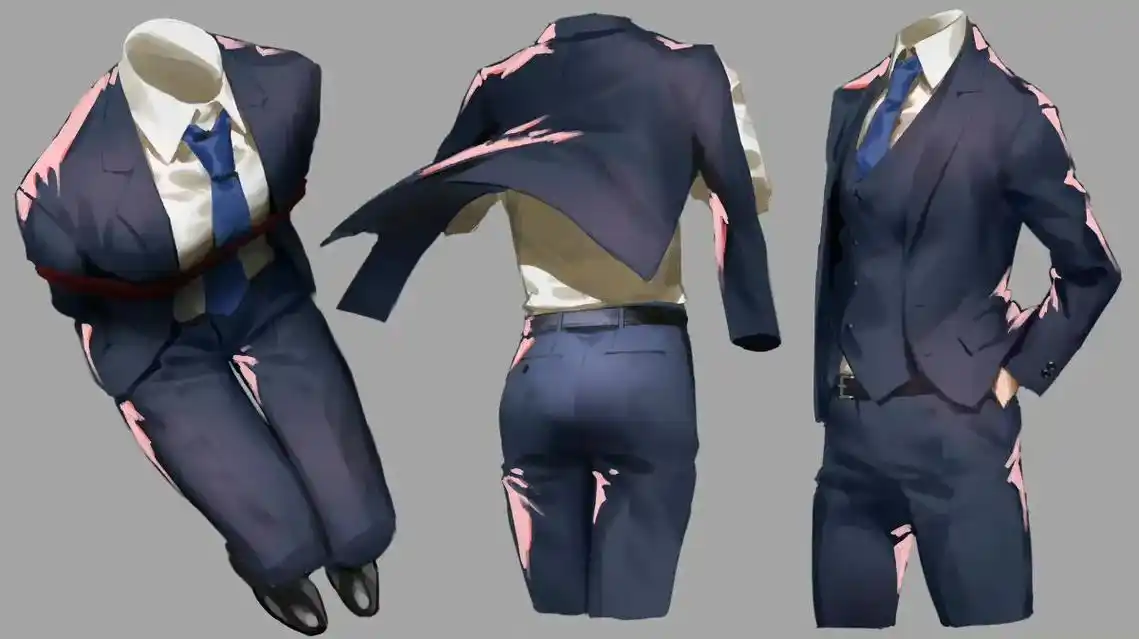 西装的画法及上色参考 @dou 小助手 #绘画素材分享 #创 - 抖音