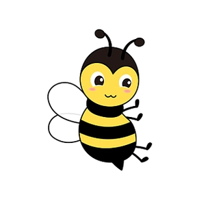 矢量插图黄色蜜蜂卡通动物形象 bee clipart