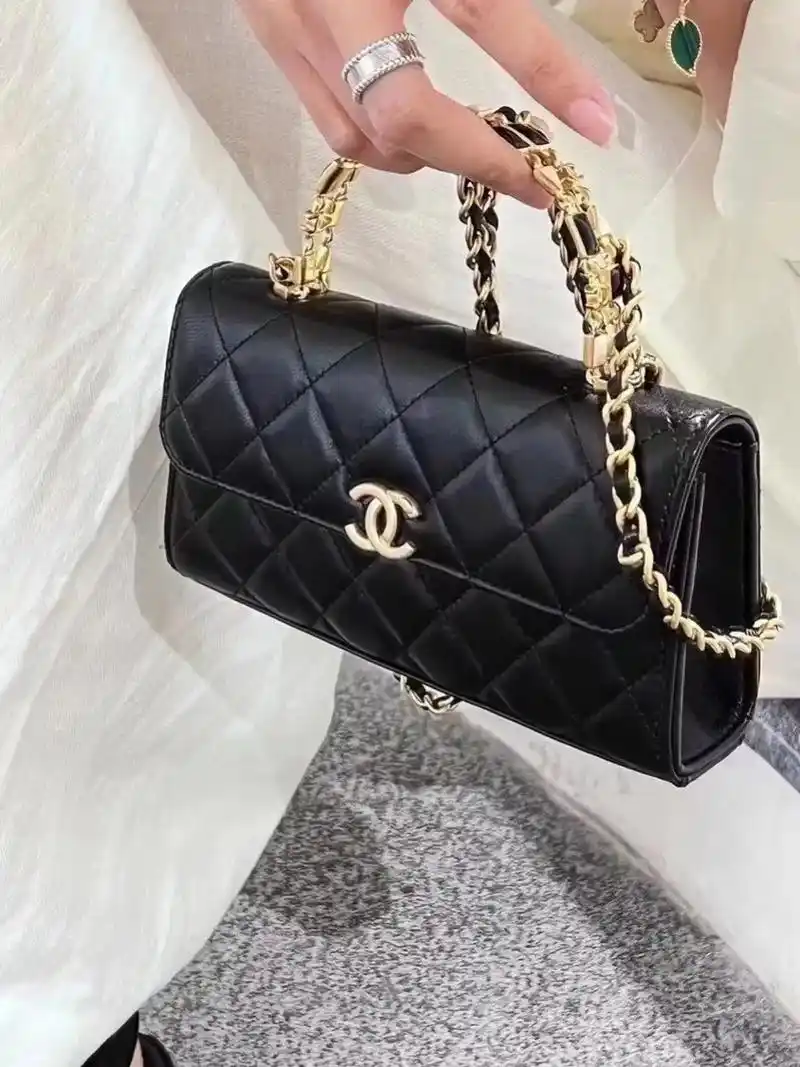 香奈儿 chanel 22b长款珐琅手柄包包 kelly包  - 抖音