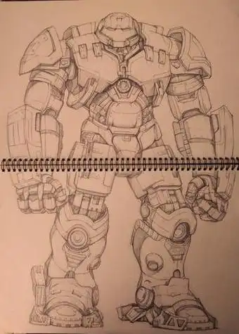 反浩克机甲怎么画简笔画