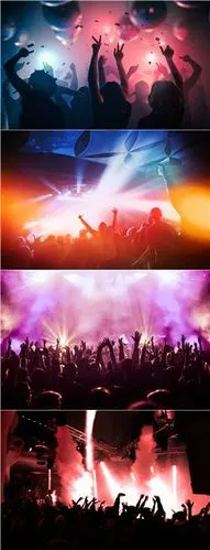 演唱会现场欢呼的人群背景高清图片