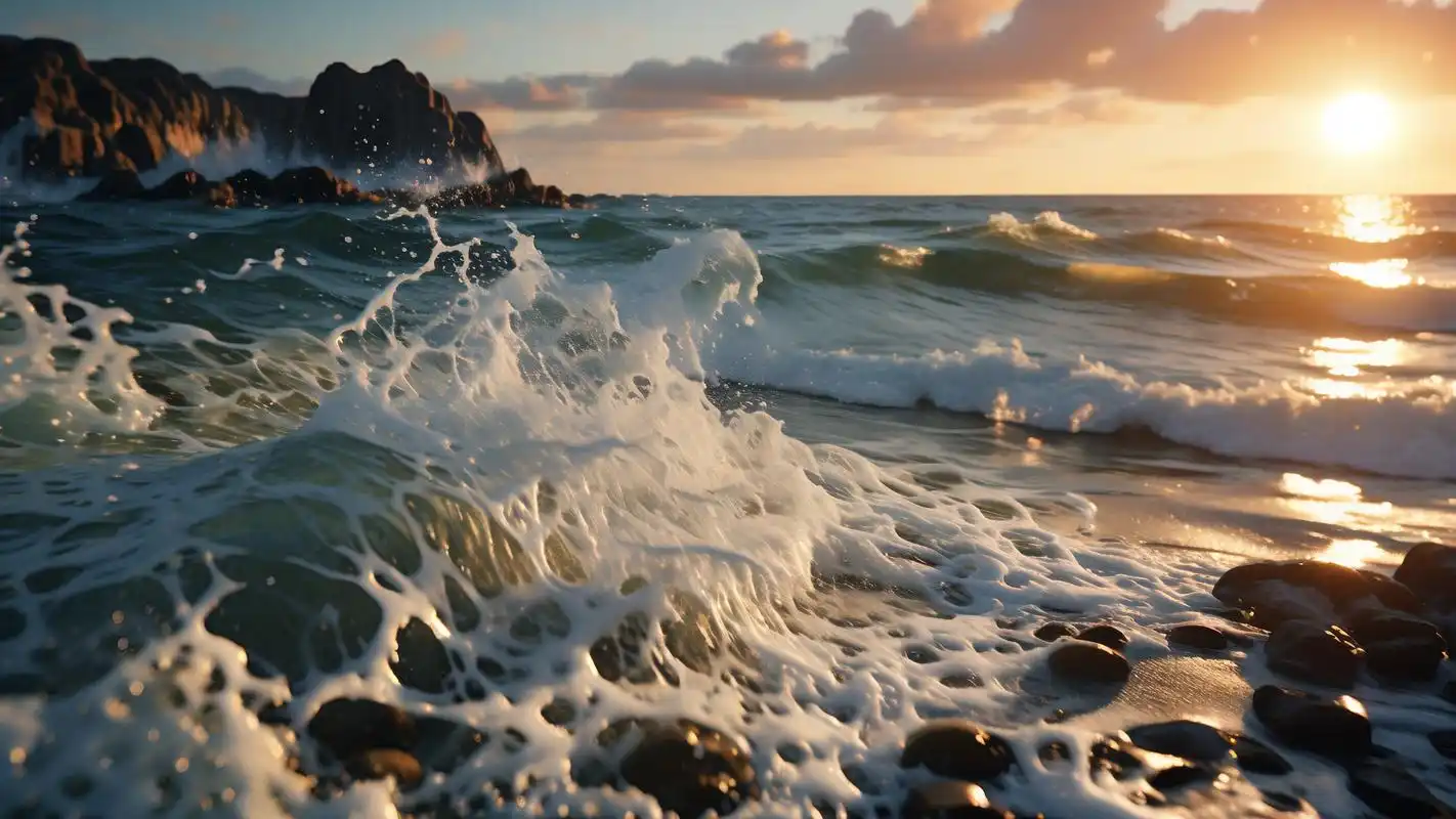 直播封面必备:精美海浪图片素材98